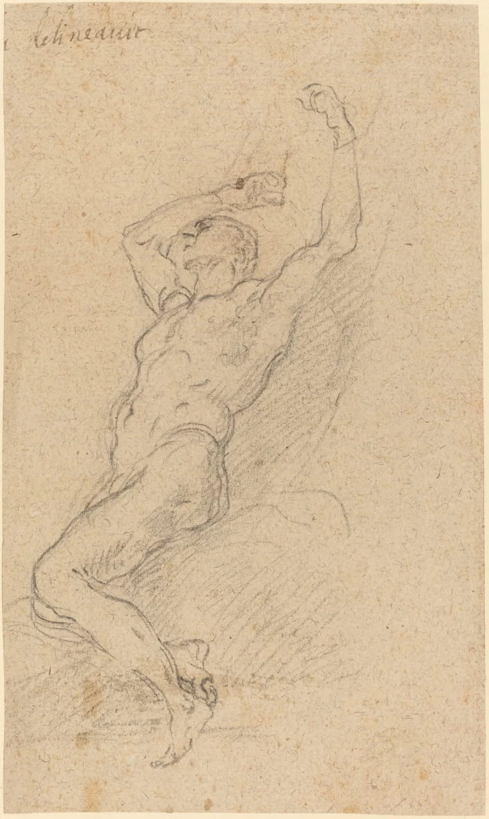 Studio di Un uomo nudo incatenato a una roccia - National Gallery of Art